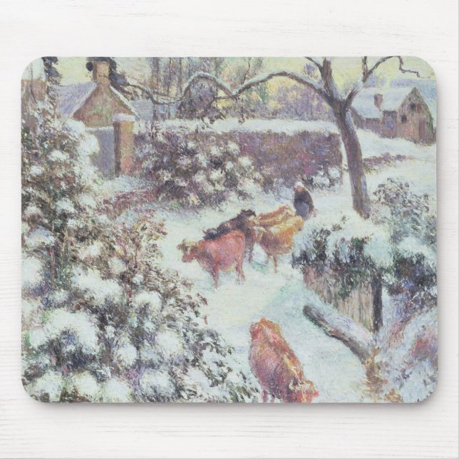 Effet de Neige a Montfoucault, 1882 Mouse Pad (Front)