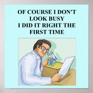 efficent smart scientist poster