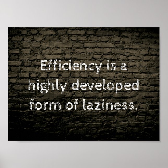 Efficiency joke poster (Front)
