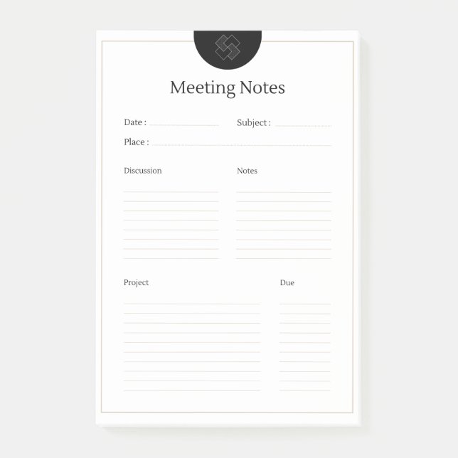Efficient Meeting Notes Template (Front)