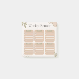 Efficient Weekly Planner Post-It Notes