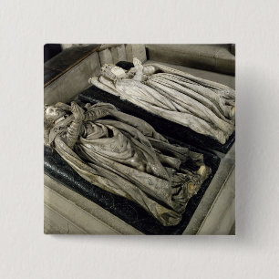 Effigies of Henri II  and Catherine de Medici 15 Cm Square Badge
