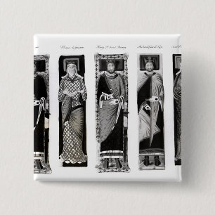 Effigies of Henry II Eleanor of Aquitaine 15 Cm Square Badge