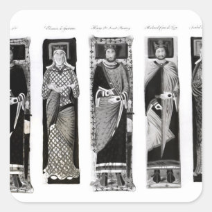 Effigies of Henry II  Eleanor of Aquitaine Square Sticker