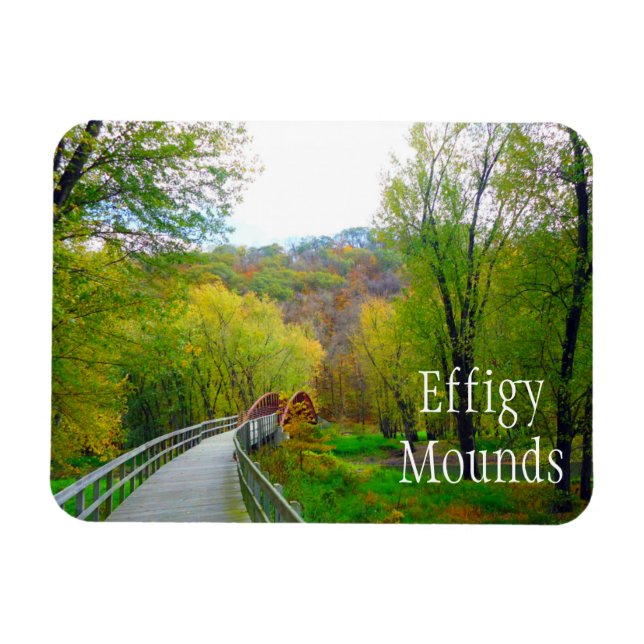 Effigy Mounds Footbridge over Yellow River Magnet (Horizontal)