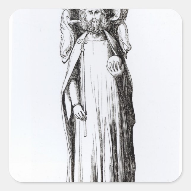 Effigy of Edward II  from Gloucester Cathedral Square Sticker (Front)