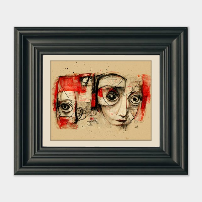 Effigy of Twin - Faces & Eyes Abstract Art Poster (Creator Uploaded)