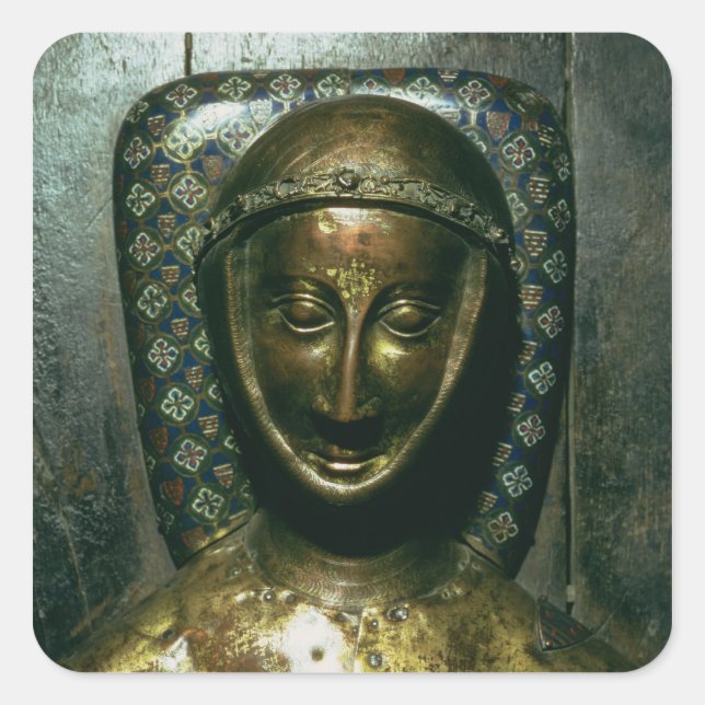 Effigy of William de Valence  Earl of Pembroke Square Sticker (Front)
