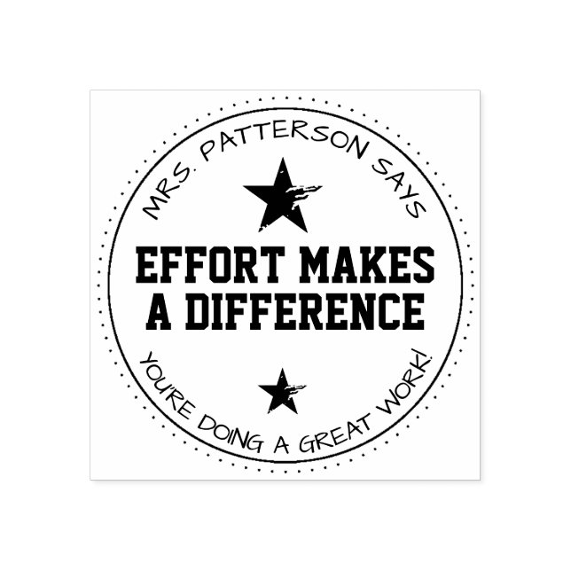 Effort Makes A Difference Teachers Rubber Stamp (Imprint)
