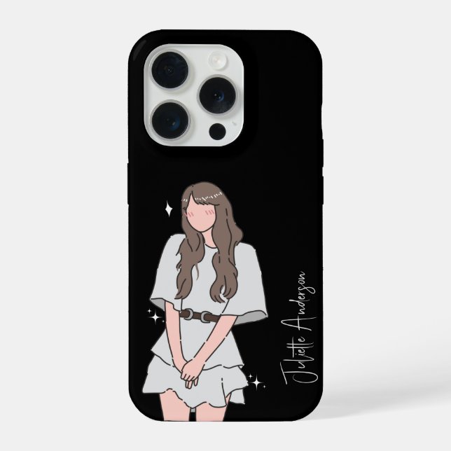 Effortless beauty Girl Customisable iPhone Case (Back)