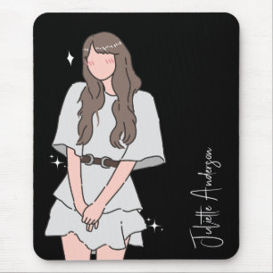 Effortless beauty Girl Customisable Mouse Pad