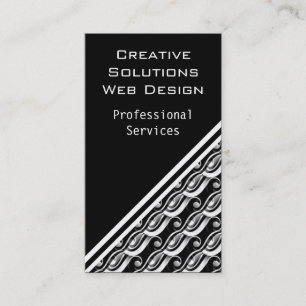 Effortless Charm Business Card, Black and White Card