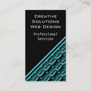 Effortless Charm Business Card, Turquoise Card