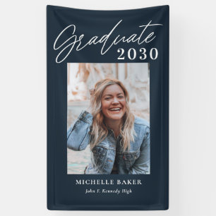 Effortless Charm EDITABLE COLOR Graduation Banner