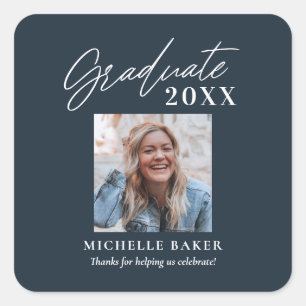 Effortless Charm Editable Colour Graduation Square Square Sticker