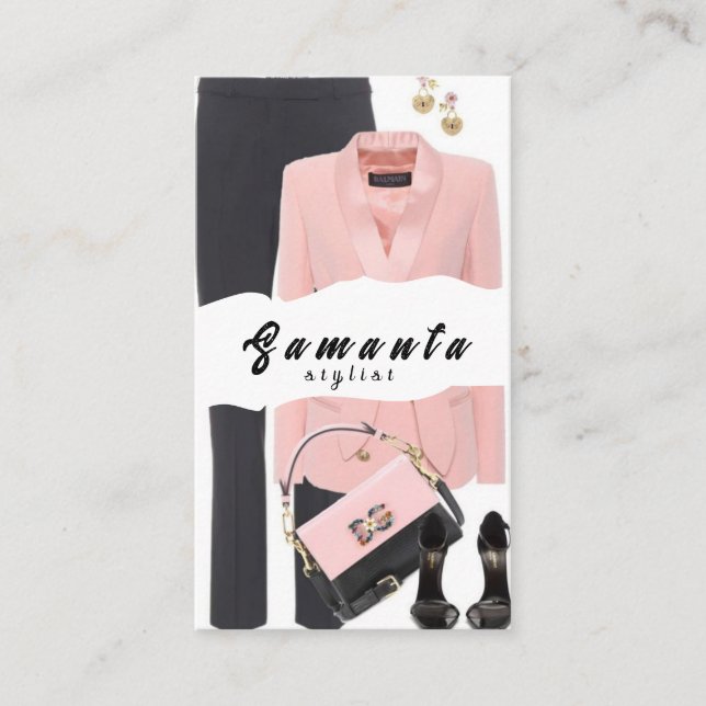 Effortless Wardrobe Stylist Business Card (Front)
