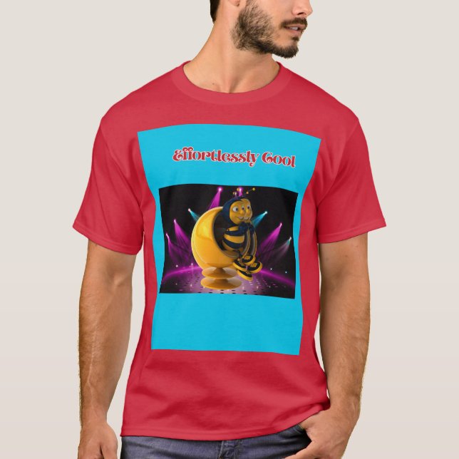 Effortlessly Cool Bee T-Shirt – Stylish Cartoon Vi (Front)