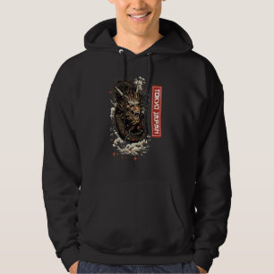 Egendary Animals Japanese Dragon Tokio Graphic Wom Hoodie