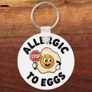 Egg Allergy Alert Key Ring