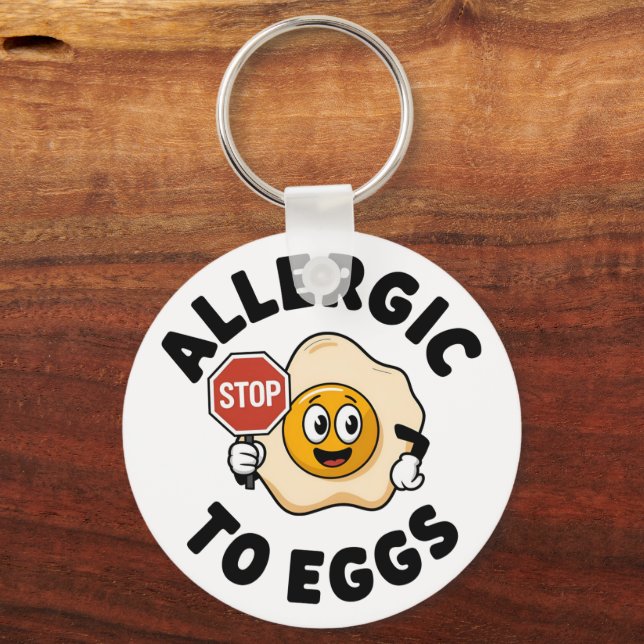 Egg Allergy Alert Key Ring (Front)
