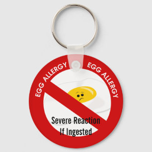 Egg Allergy Alert Key Ring