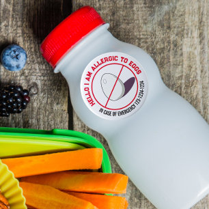 Egg Allergy Classic Round Sticker