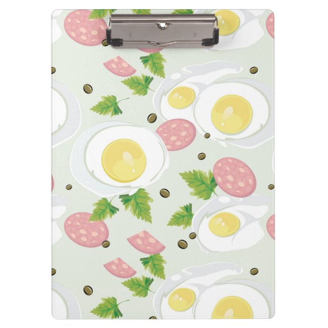 Egg and Sausage Pattern Clipboard (Front)