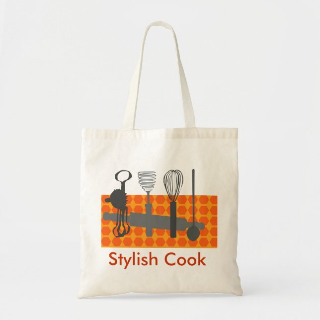 Egg Beater Cooking Culinary Beehive Pattern Tote Bag (Front)