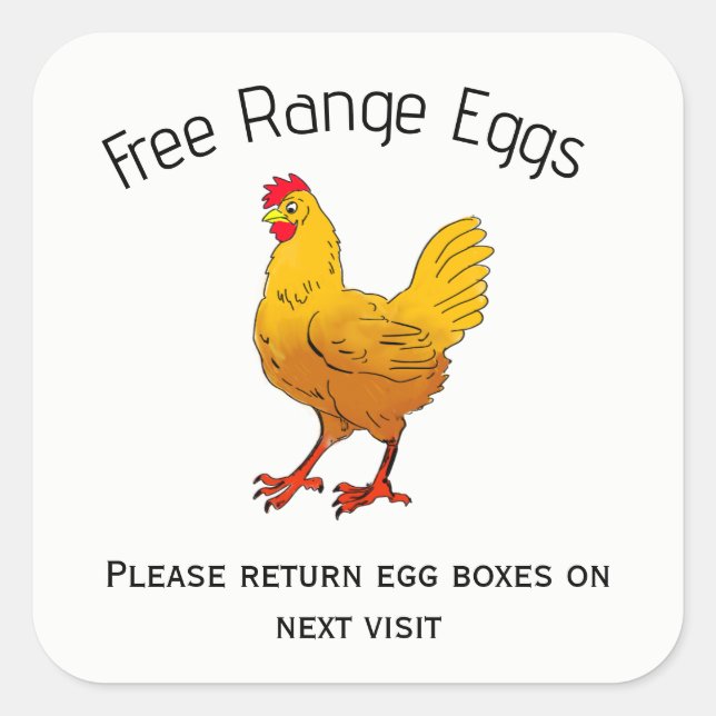 Egg box Label  free range farmers market (Front)