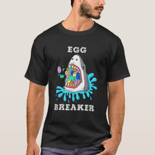 Egg Breaker Shark Easter Funny Boys Girls Kids T-Shirt