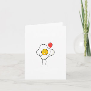 Egg card with balloon, personalise, customise
