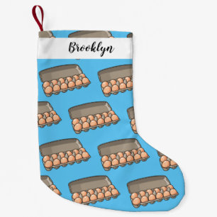 Egg carton cartoon illustration small christmas stocking