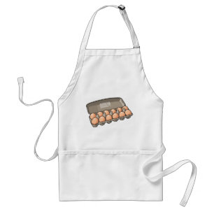 Egg carton cartoon illustration  standard apron