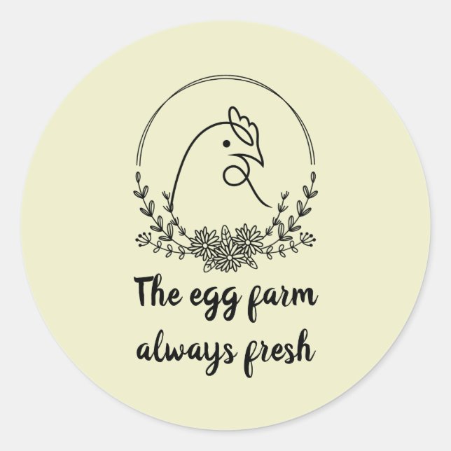 Egg Carton  Farmhouse Supplies Classic Round Sticker (Front)