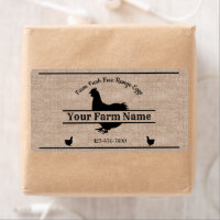 Egg Carton Label Burlap Chicken Farmhouse