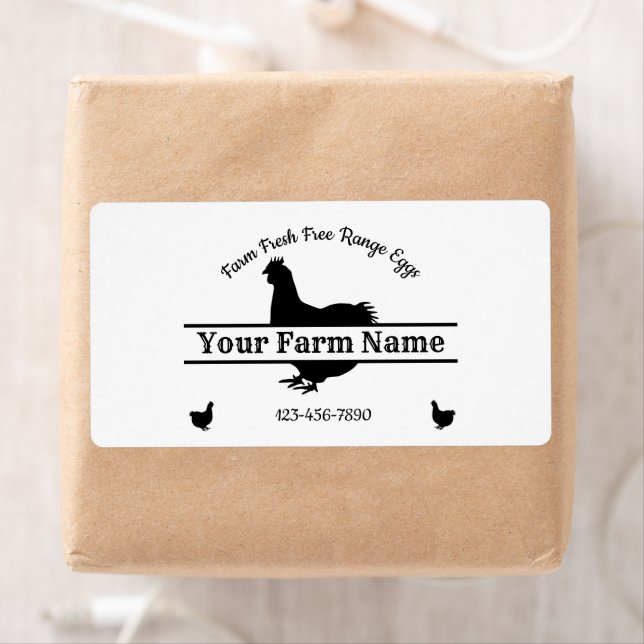Egg Carton Label Chicken Farmhouse Split Monogram  (Insitu)