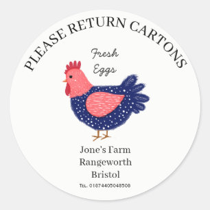 Egg Carton Label customise egg box free range