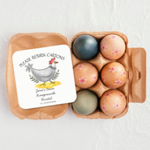 Egg Carton Label customise egg box free range
