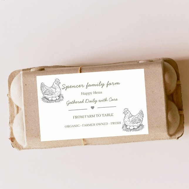 Egg Carton Label customise egg box free range (Creator Uploaded)