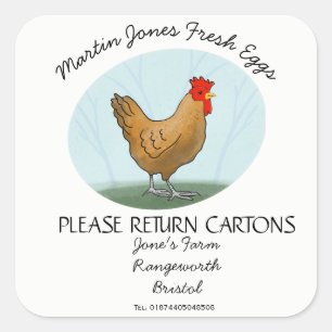Egg Carton Label customise hens egg box free range