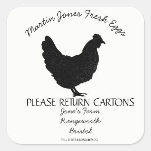 Egg Carton Label customize hens egg box free range