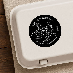 Egg Carton Label Minimalist Farm Fresh Eggs