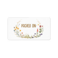 Egg Carton Label Packed On Date Watercolor Hen