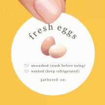 Egg Carton Label  Washed Unwashed Refrigerate Info
