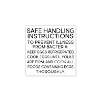 Egg carton MANDATORY SAFE HANDLING INSTRUCTIONS