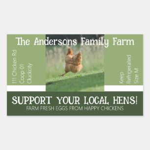 Egg Carton Packaging Funny Quote Custom Chicken  Rectangular Sticker