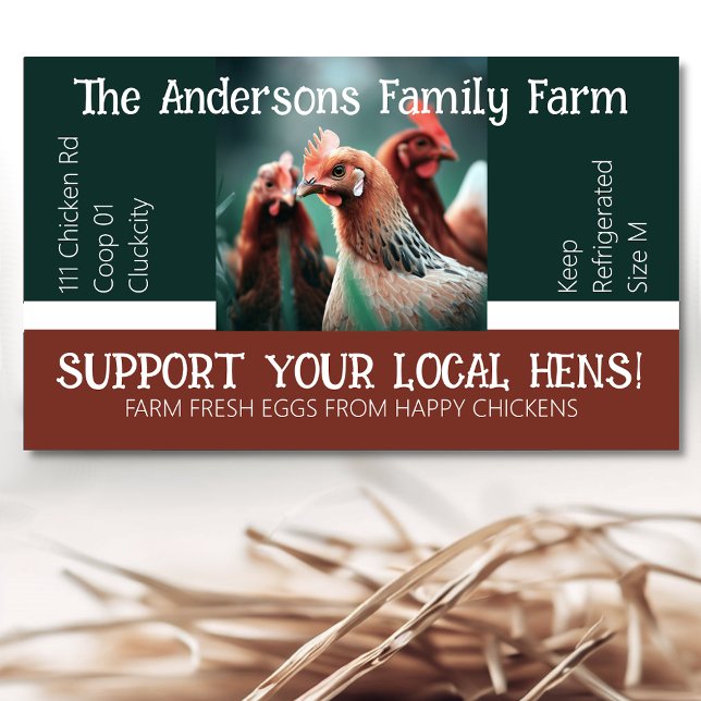 Egg Carton Packaging Funny Quote Custom Chicken  Rectangular Sticker (Creator Uploaded)