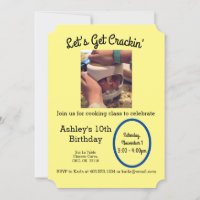 Egg-cellent Cooking Class Party Invitation
