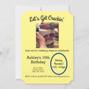 Egg-cellent Cooking Class Party Invitation