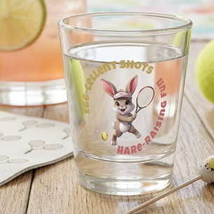 Egg-Cellent Shots Hare-Raising Fun - Tennis Bunny Shot Glass